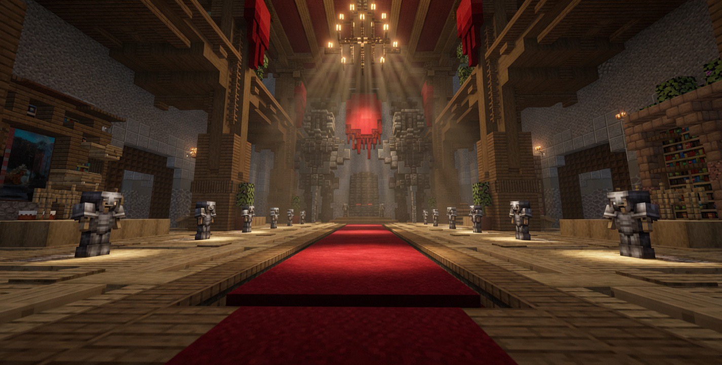 Royal throne hall Minecraft interior